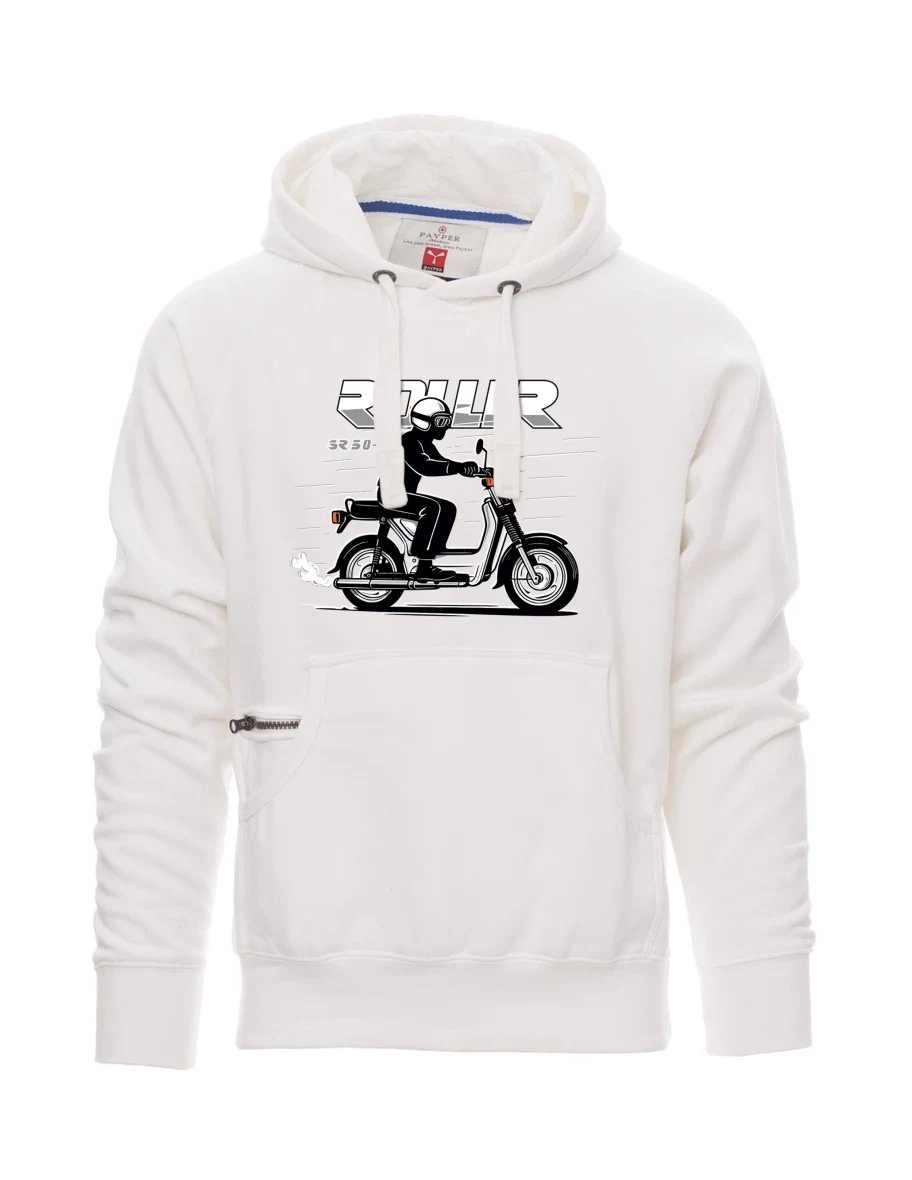 Weißes Sweatshirt für Männer Motorroller SR 50/1 Roller