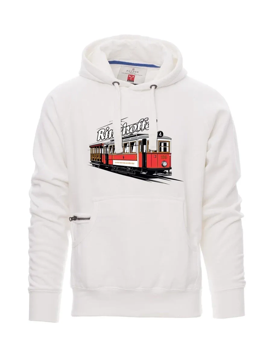 Weißes Sweatshirt für Männer Straßenbahn Ringhoffer