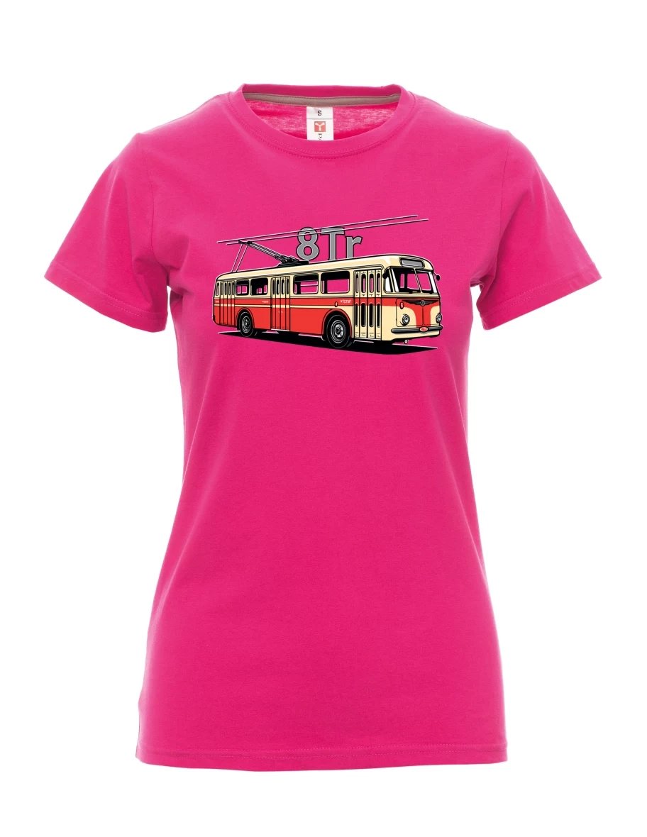 Rosa T-Shirt für Damen Oberleitungsbus 8Tr