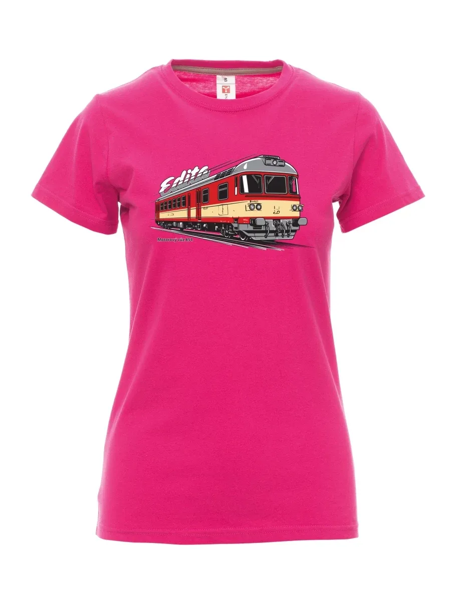 Rosa T-Shirt für Damen Triebwagen 854