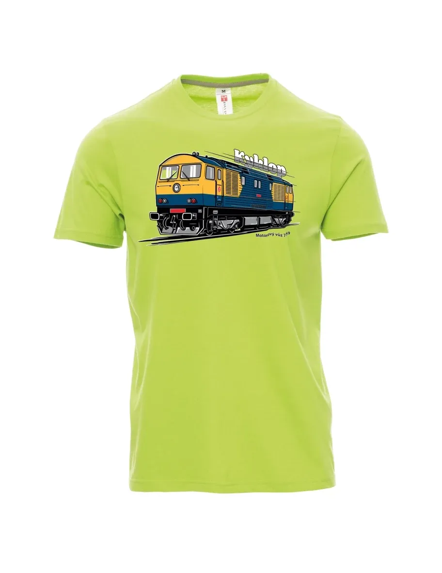 Hellgrünes T-Shirt für Männer Triebwagen 759 „Kyklop“
