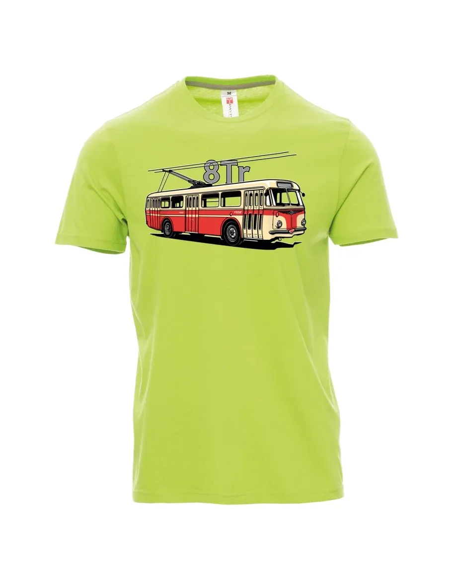 Hellgrünes T-Shirt für Männer Oberleitungsbus 8Tr