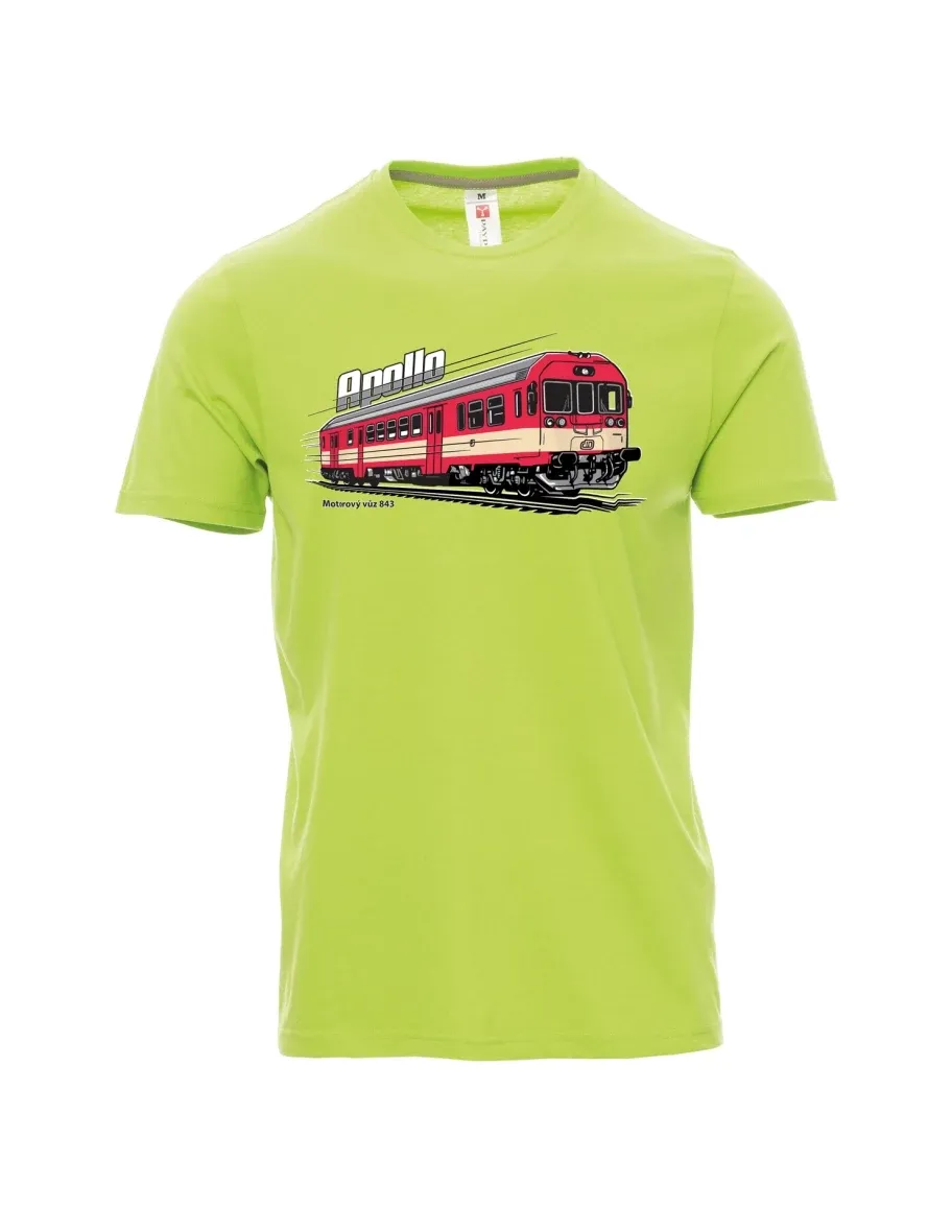 Hellgrünes T-Shirt für Männer Triebwagen 843 „Apollo“