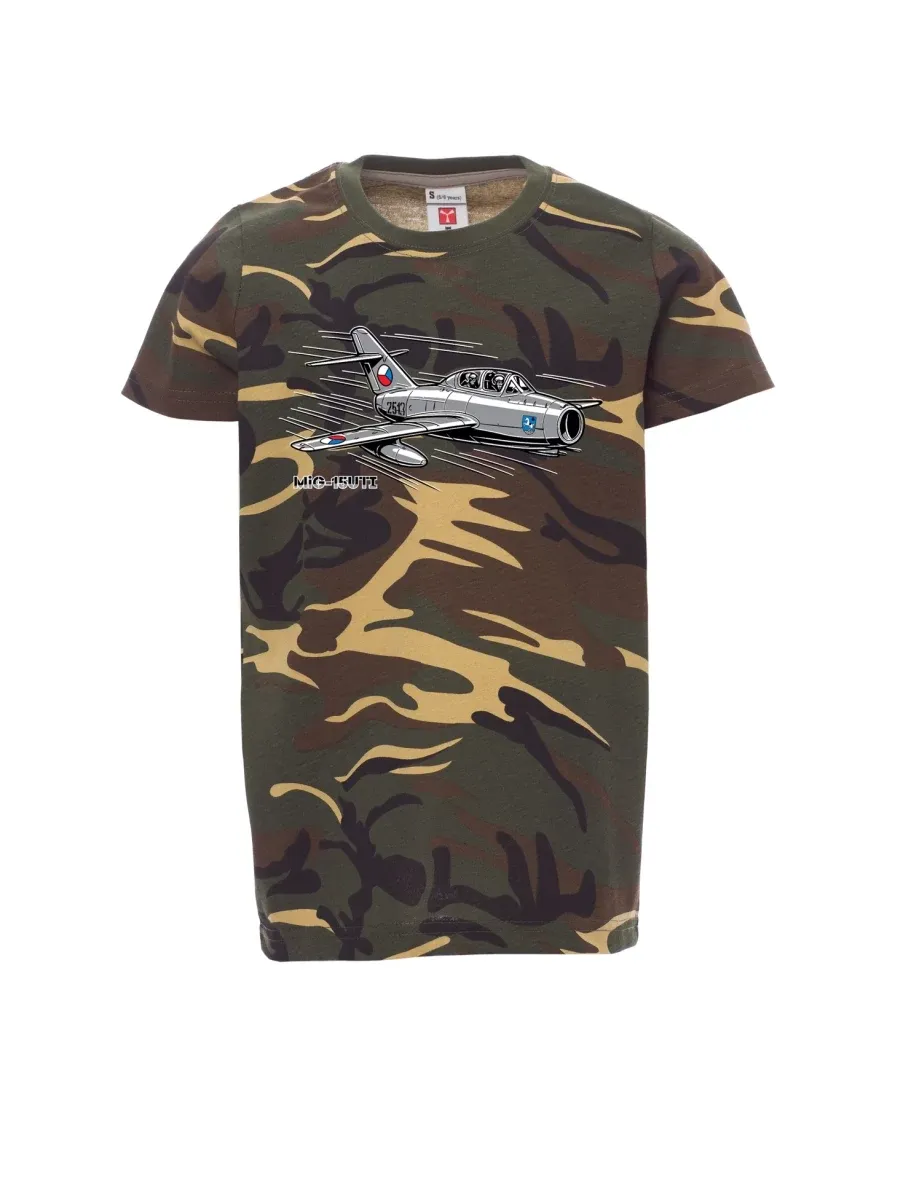 Tarnung Kinder T-Shirt Flugzeug MiG-15UTI