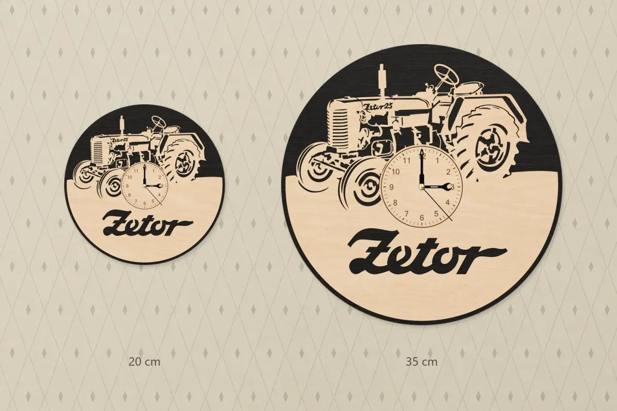 Holzwanduhr – Traktor 25