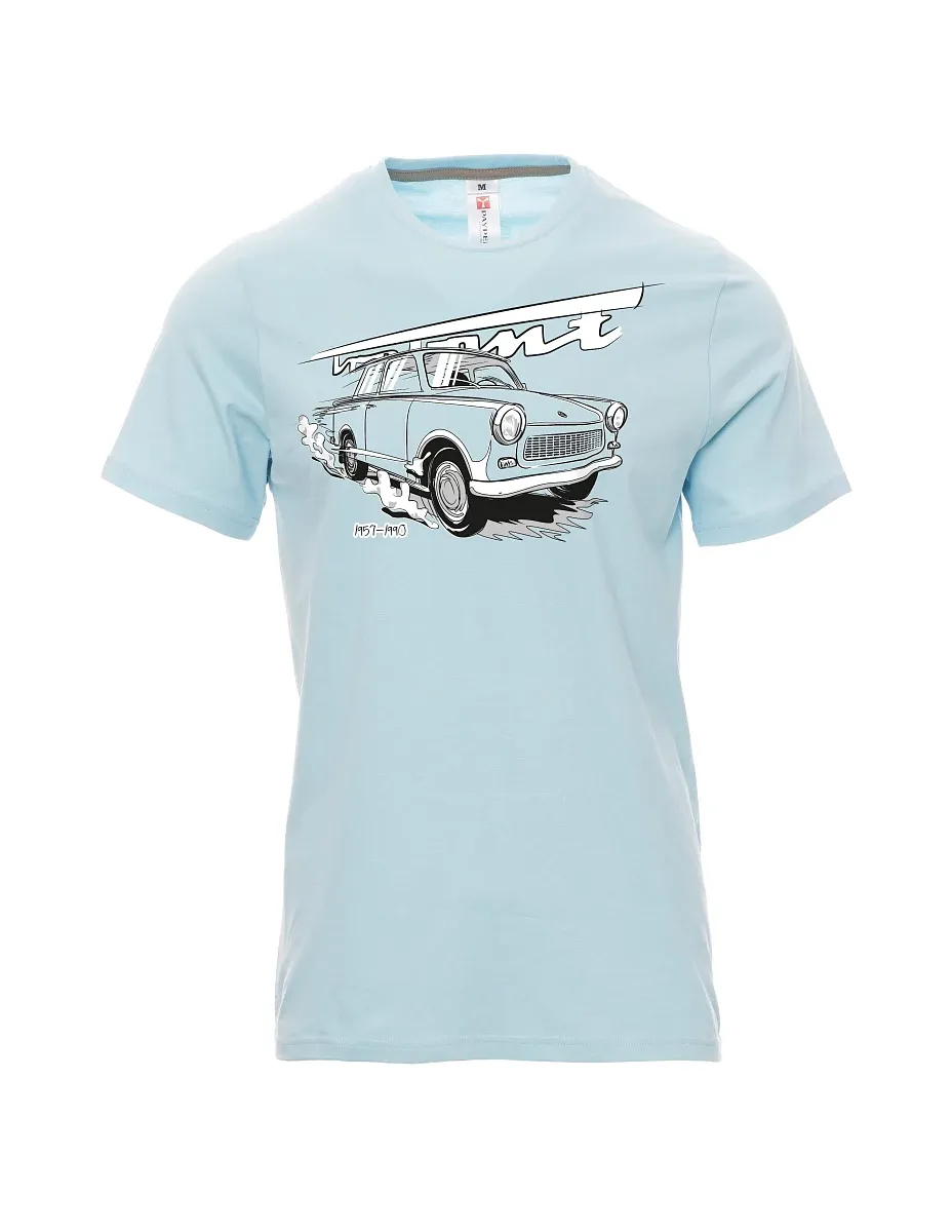 Blassblaues T-Shirt für Männer Trabi 601