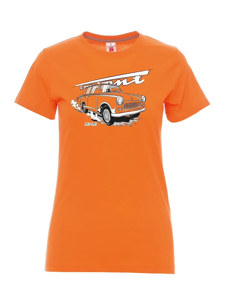 Orange T-Shirt für Damen Trabi 601