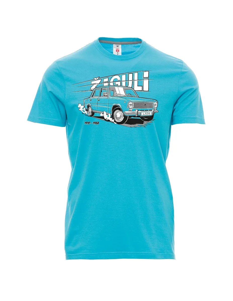 Atoll-blaues T-Shirt für Männer Lada-Žiguli
