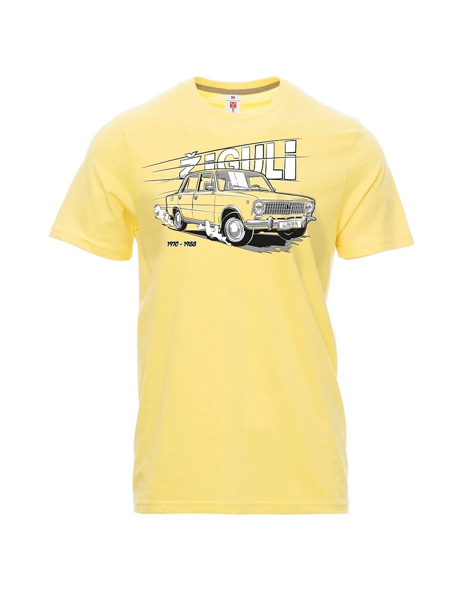 Hellgelb T-Shirt für Männer Lada-Žiguli