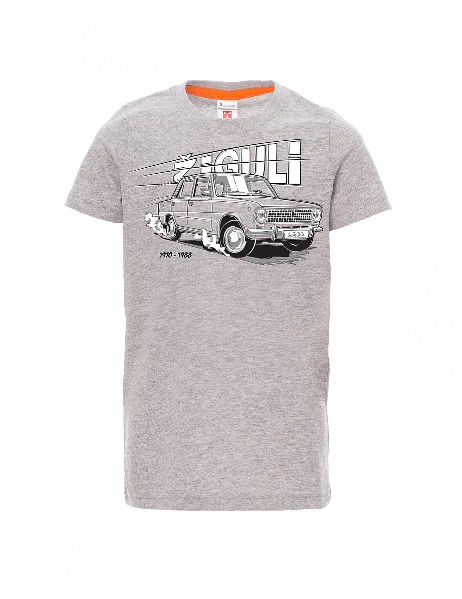 Grau melange Kinder T-Shirt Lada-Žiguli