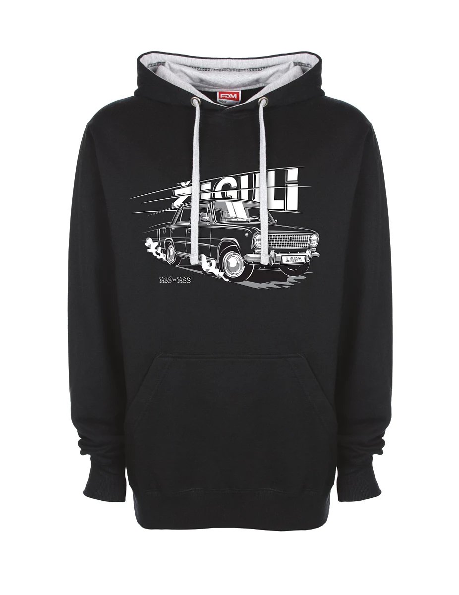 Grau-schwarzes Sweatshirt Lada-Žiguli