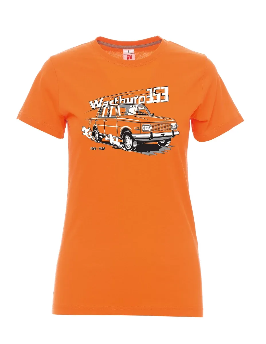 Orange T-Shirt für Damen Wartburg 353