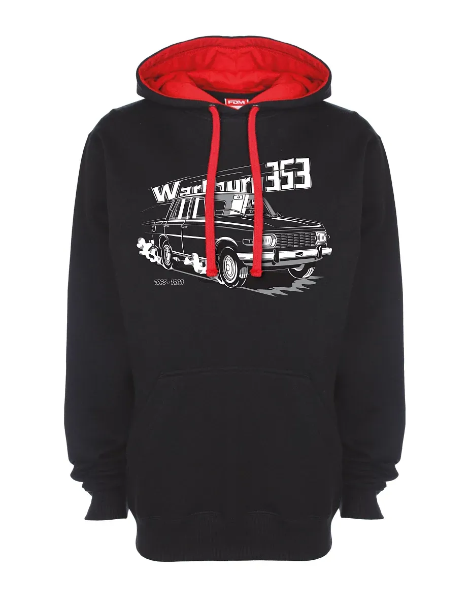 Rot-schwarzes Sweatshirt Wartburg 353