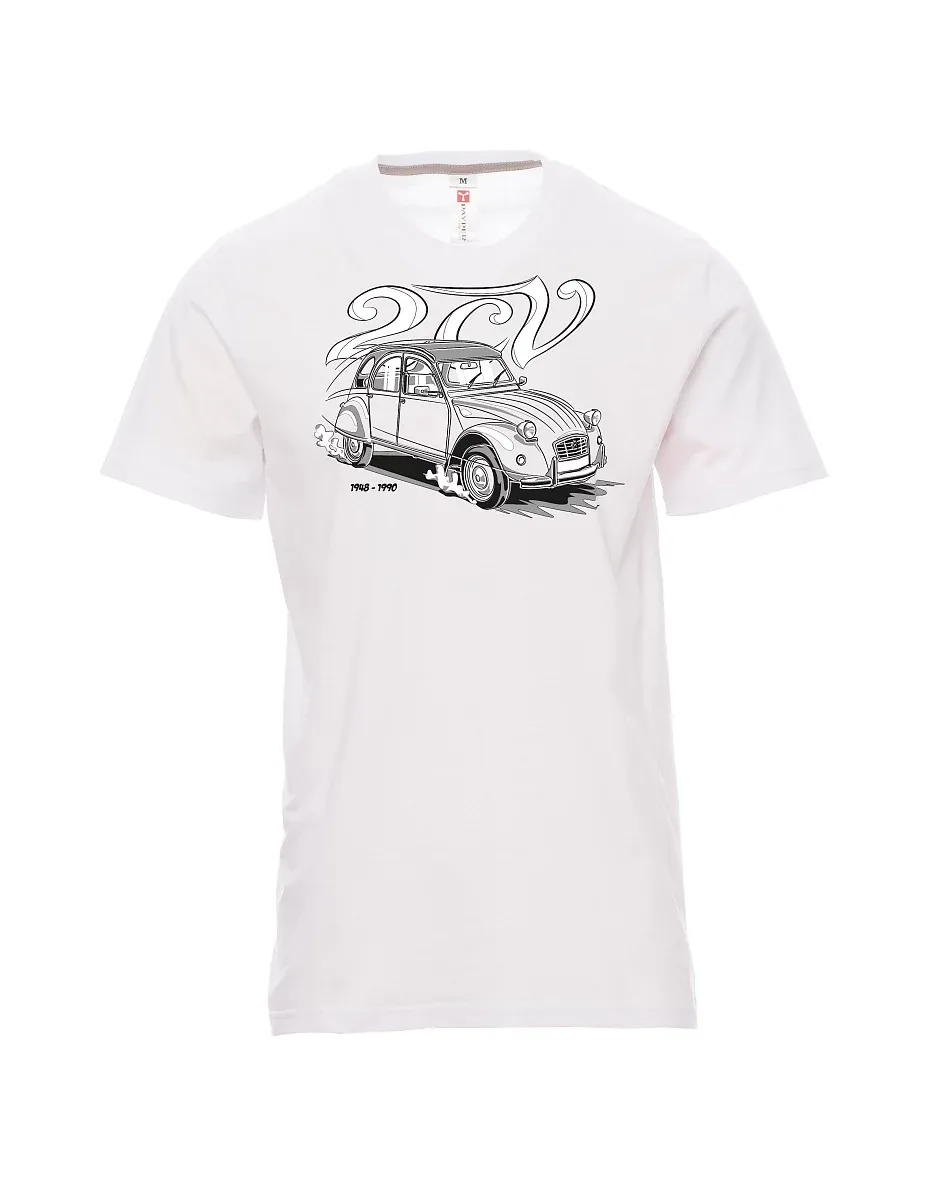 Weißes T-Shirt für Männer 2CV
