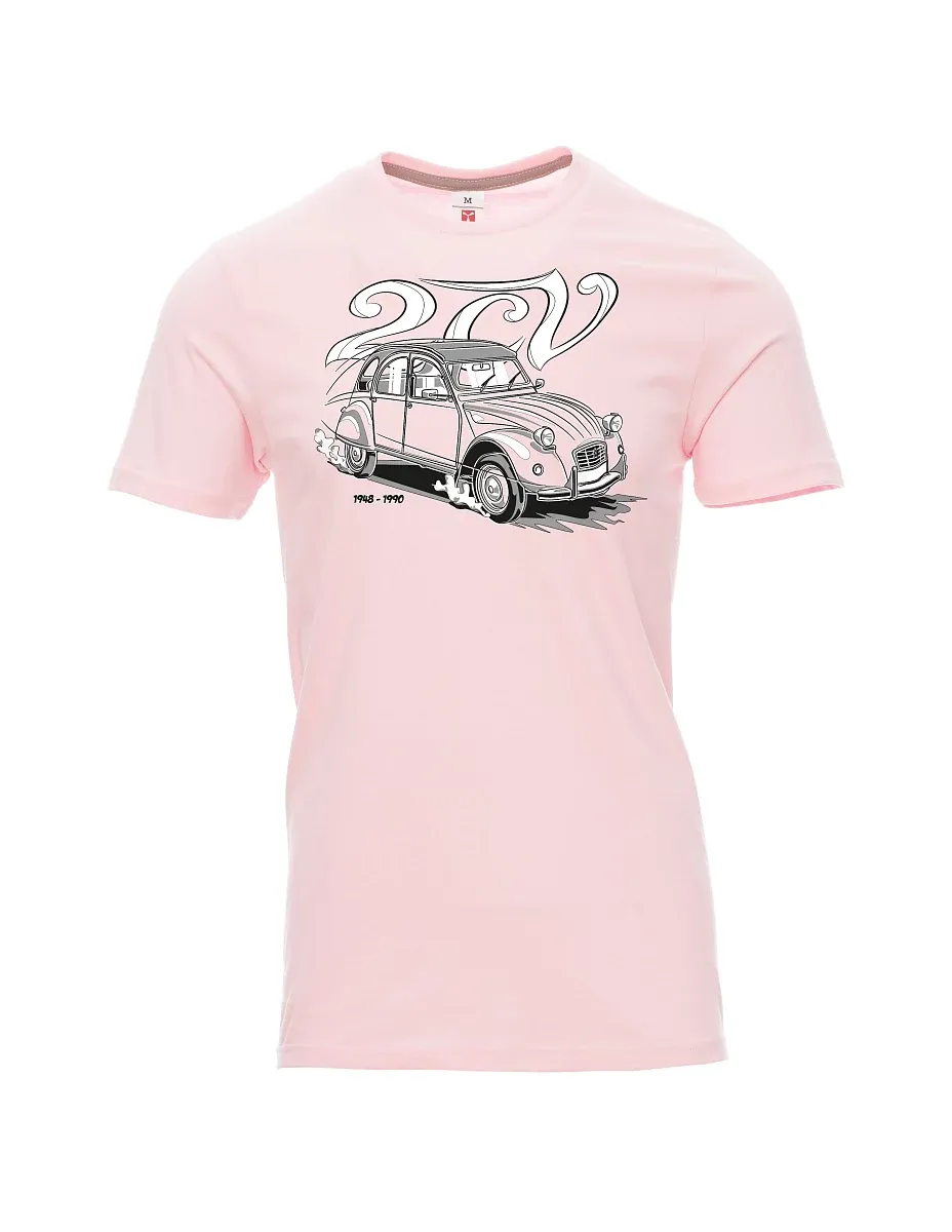 Hell-Pink T-Shirt für Männer 2CV