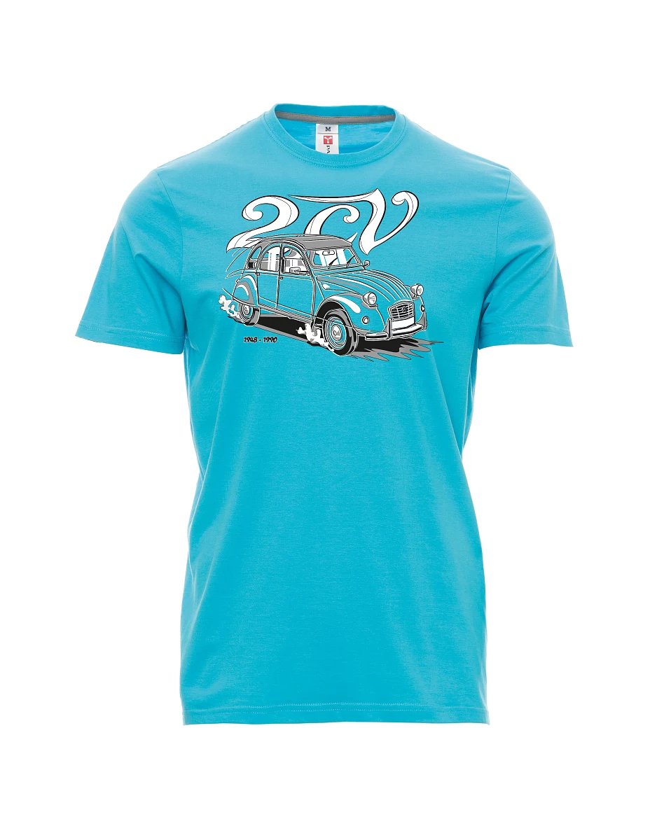 Atoll-blaues T-Shirt für Männer 2CV