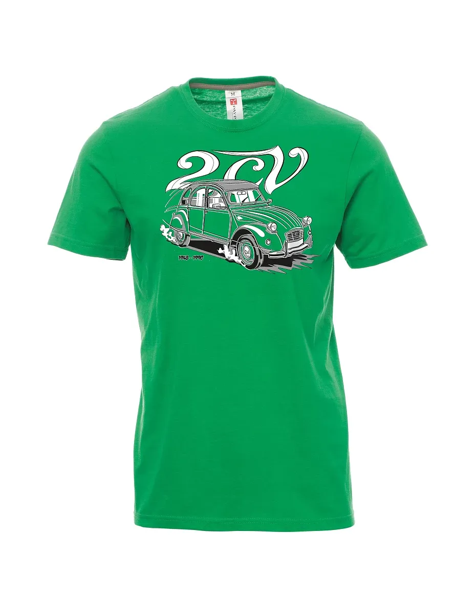 Grünes T-Shirt für Männer 2CV