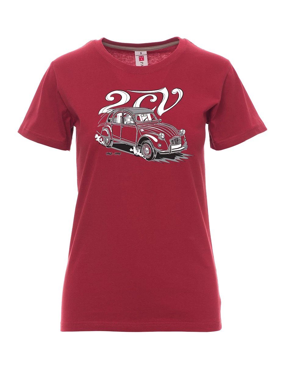 Bordeaux T-Shirt für Damen 2CV