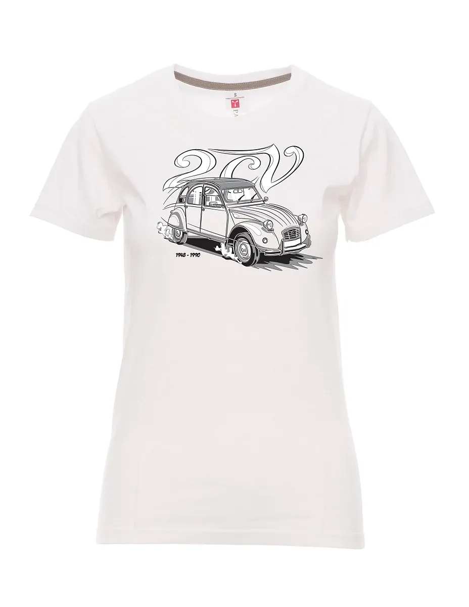 Weißes T-Shirt für Damen 2CV