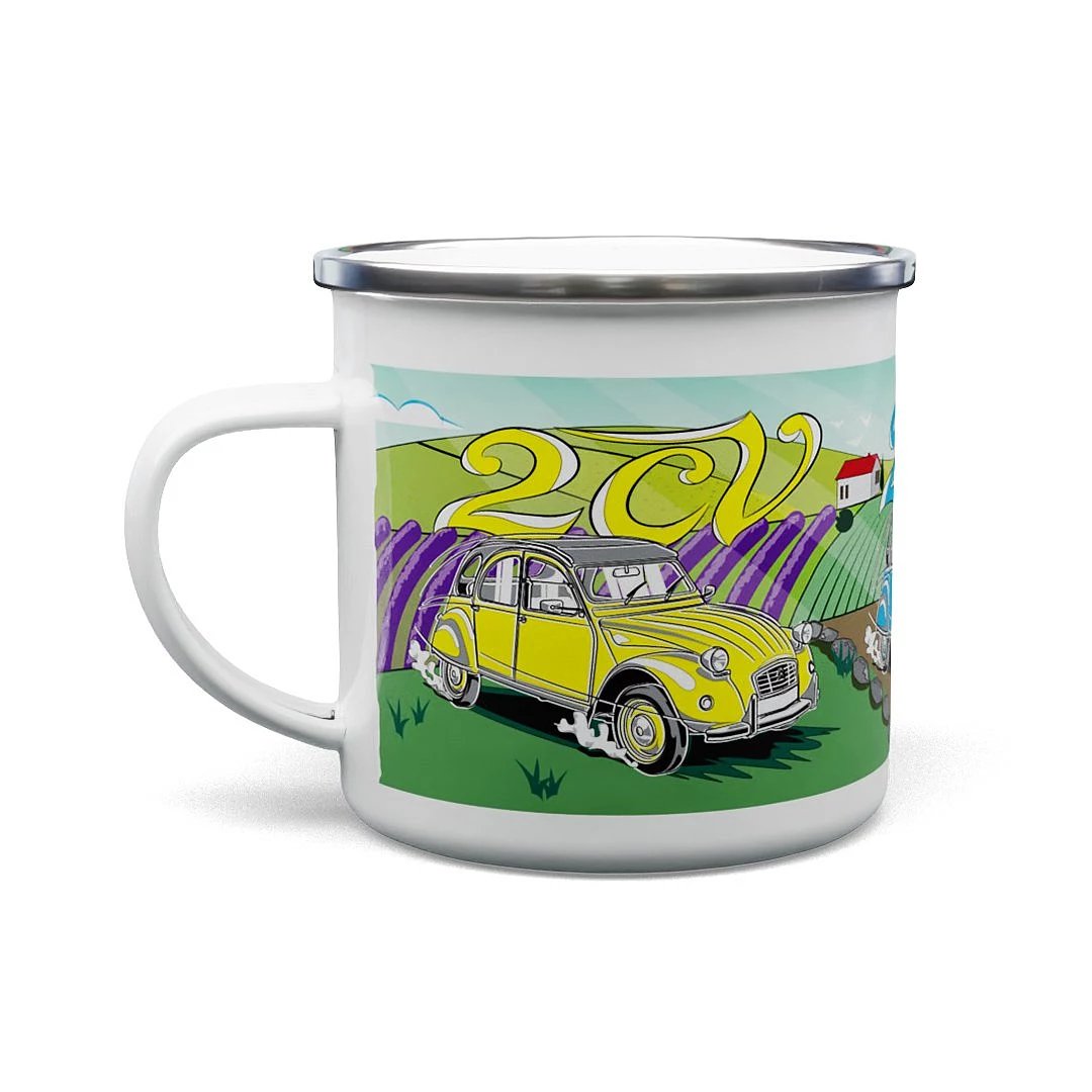 Emaille-Tasse 2CV 330 ml