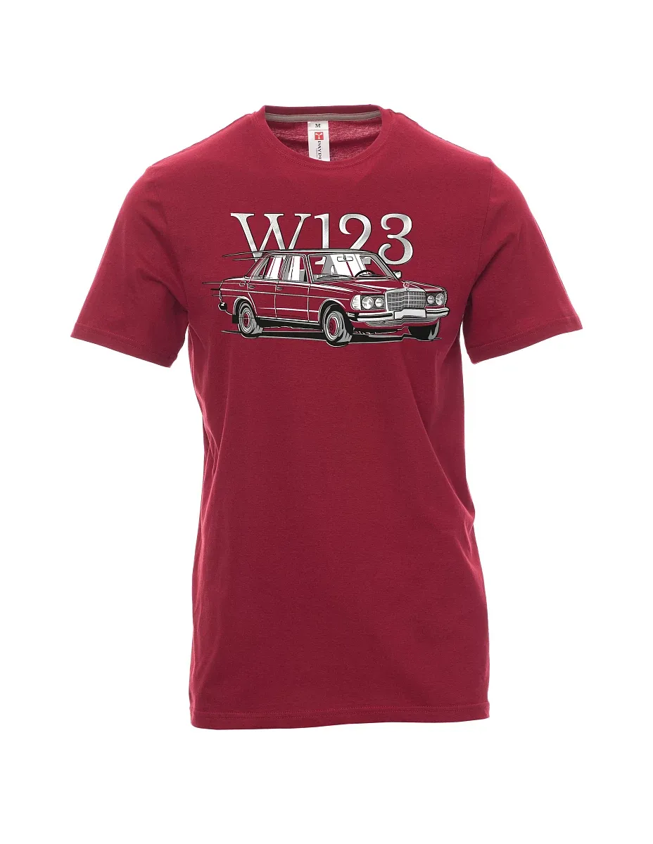 Dunkelrotes T-Shirt für Männer W123