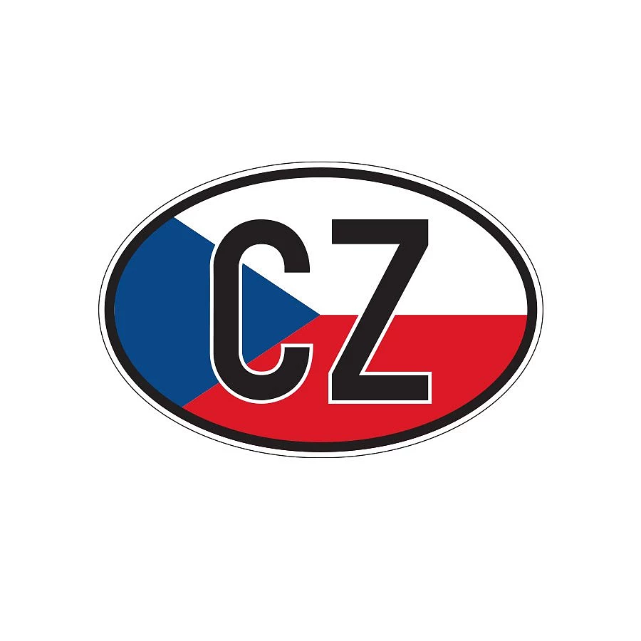CZ-Aufkleber groß - Flagge