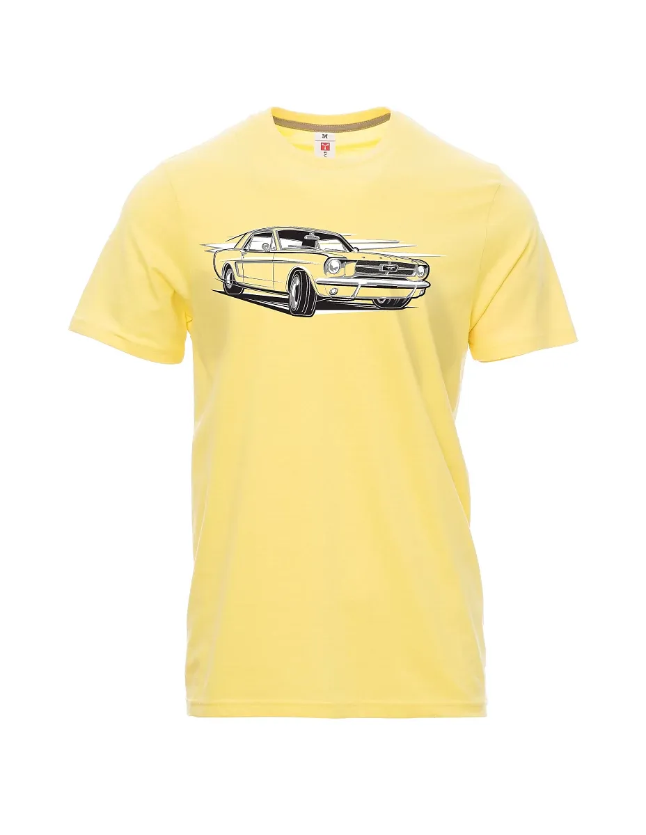 Hellgelb T-Shirt für Männer Mustang
