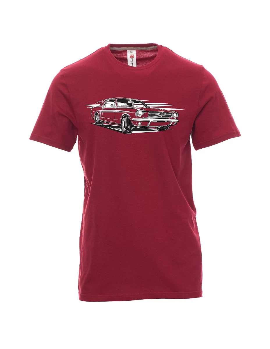 Dunkelrotes T-Shirt für Männer Mustang