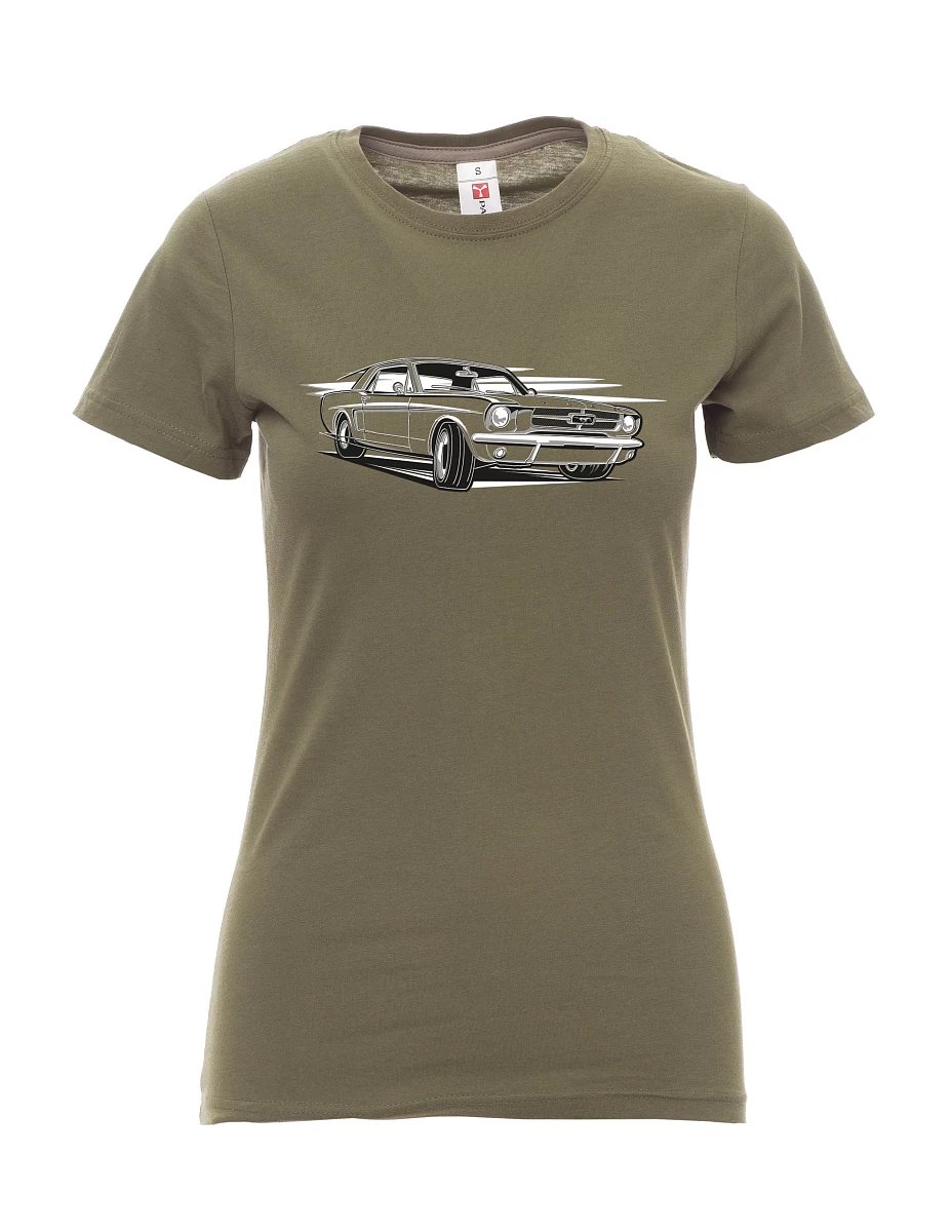 Khaki T-Shirt für Damen Mustang