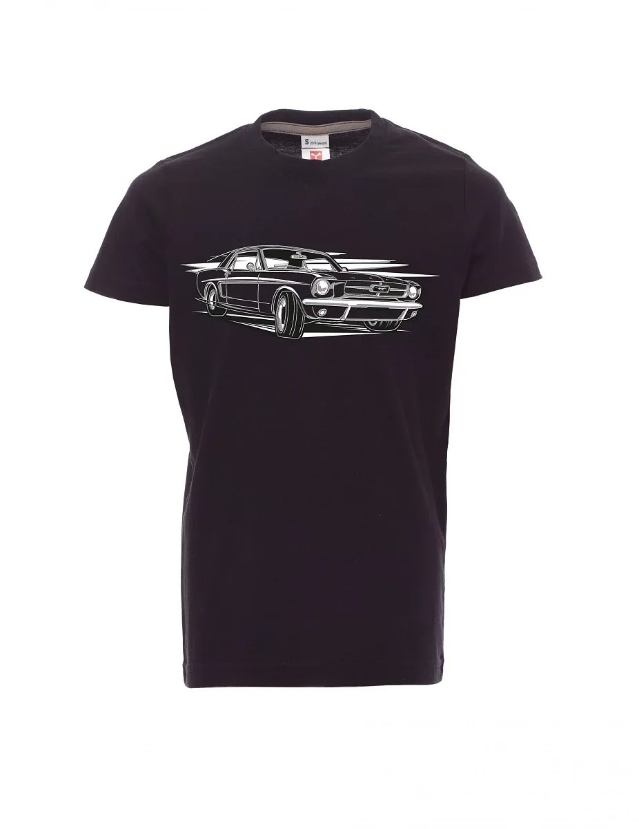 Schwarzes Kinder T-Shirt Mustang