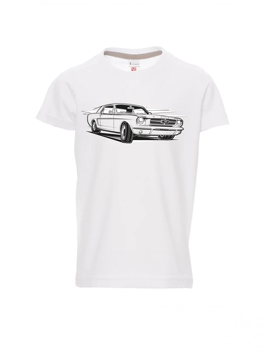 Weißes Kinder T-Shirt Mustang