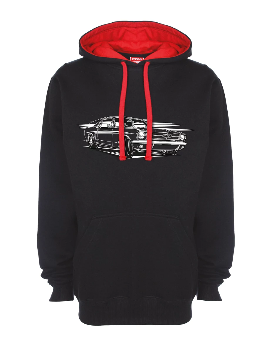 Rot-schwarzes Sweatshirt Mustang