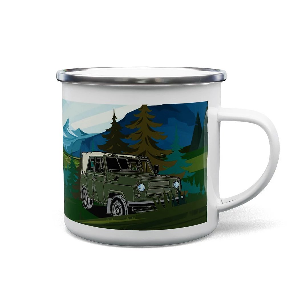 Emaille-Tasse UAZ 469 330 ml