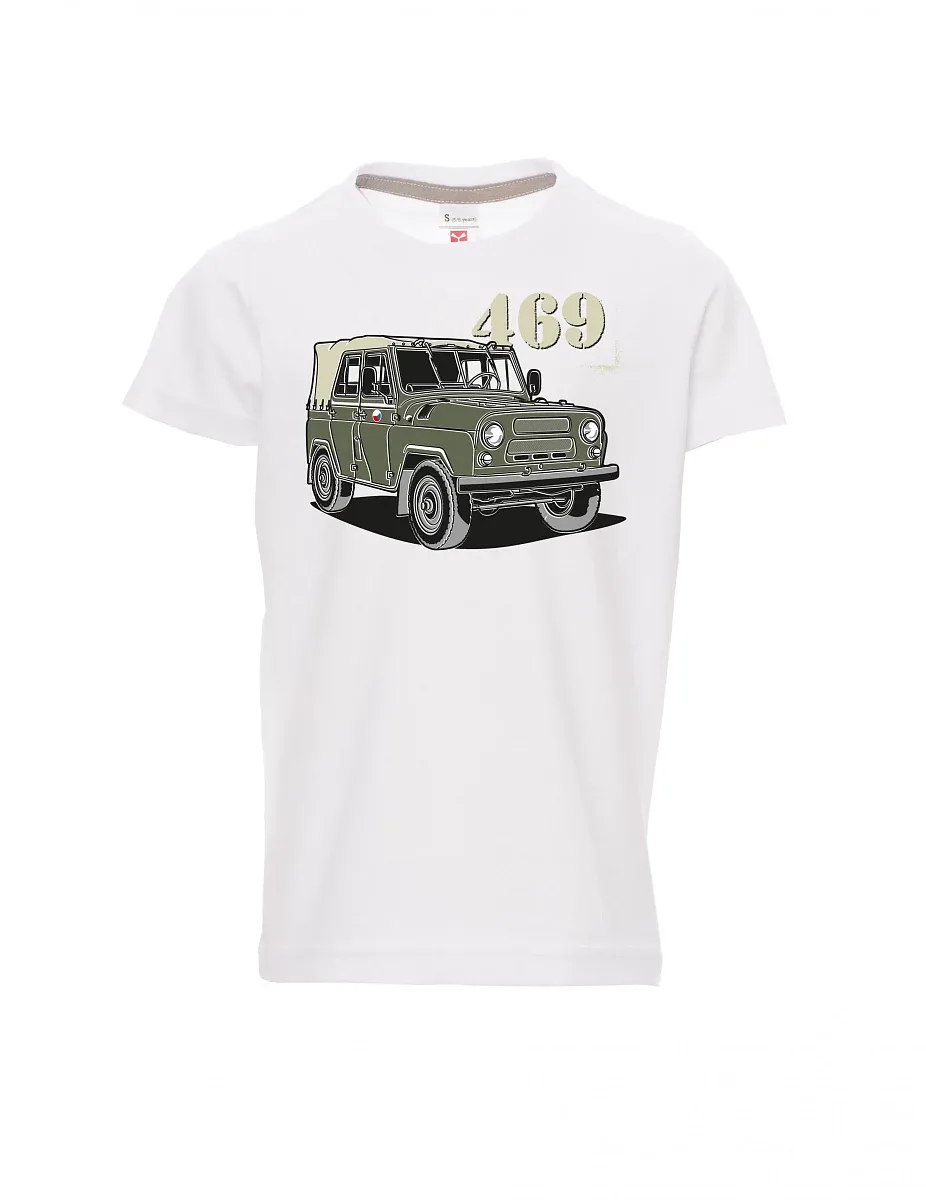 Weißes Kinder T-Shirt UAZ 469  CZ