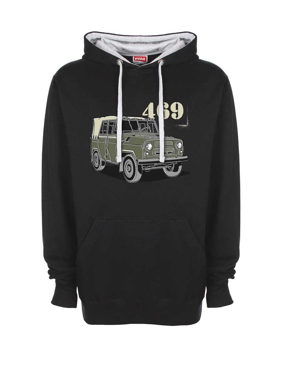 Grau-schwarzes Sweatshirt UAZ 469