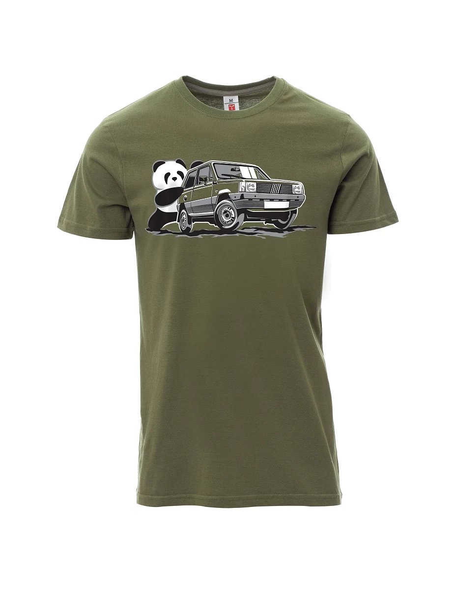 Khaki T-Shirt für Männer Der italienische Veteran F Panda
