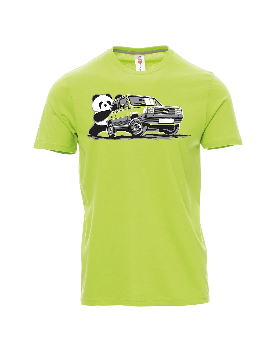 Hellgrünes T-Shirt für Männer Der italienische Veteran F Panda