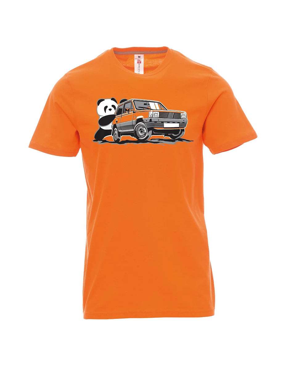 Orange T-Shirt für Männer Der italienische Veteran F Panda