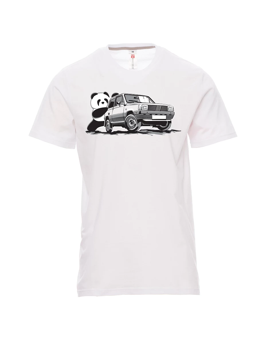 Weißes T-Shirt für Männer Der italienische Veteran F Panda