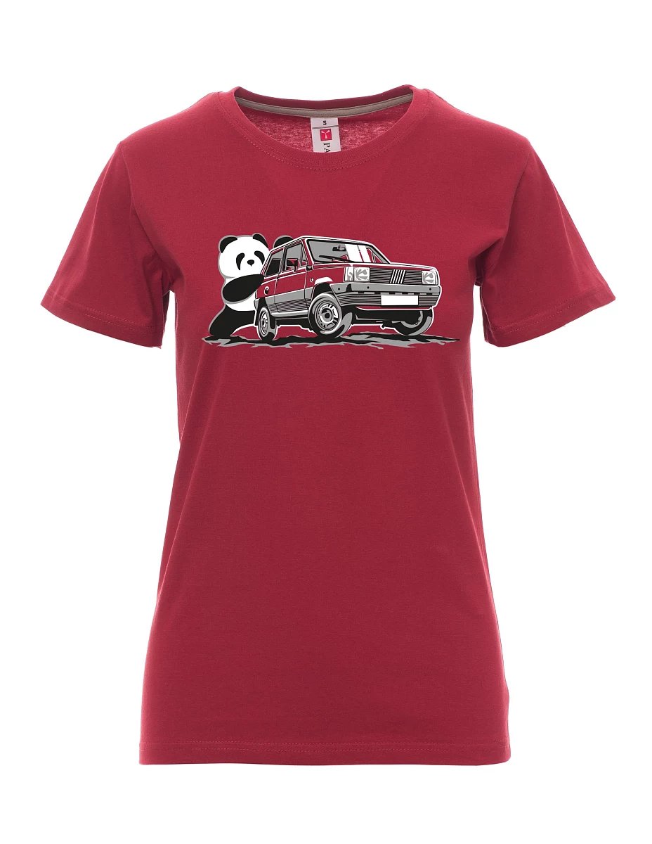 Bordeaux T-Shirt für Damen Der italienische Veteran F Panda