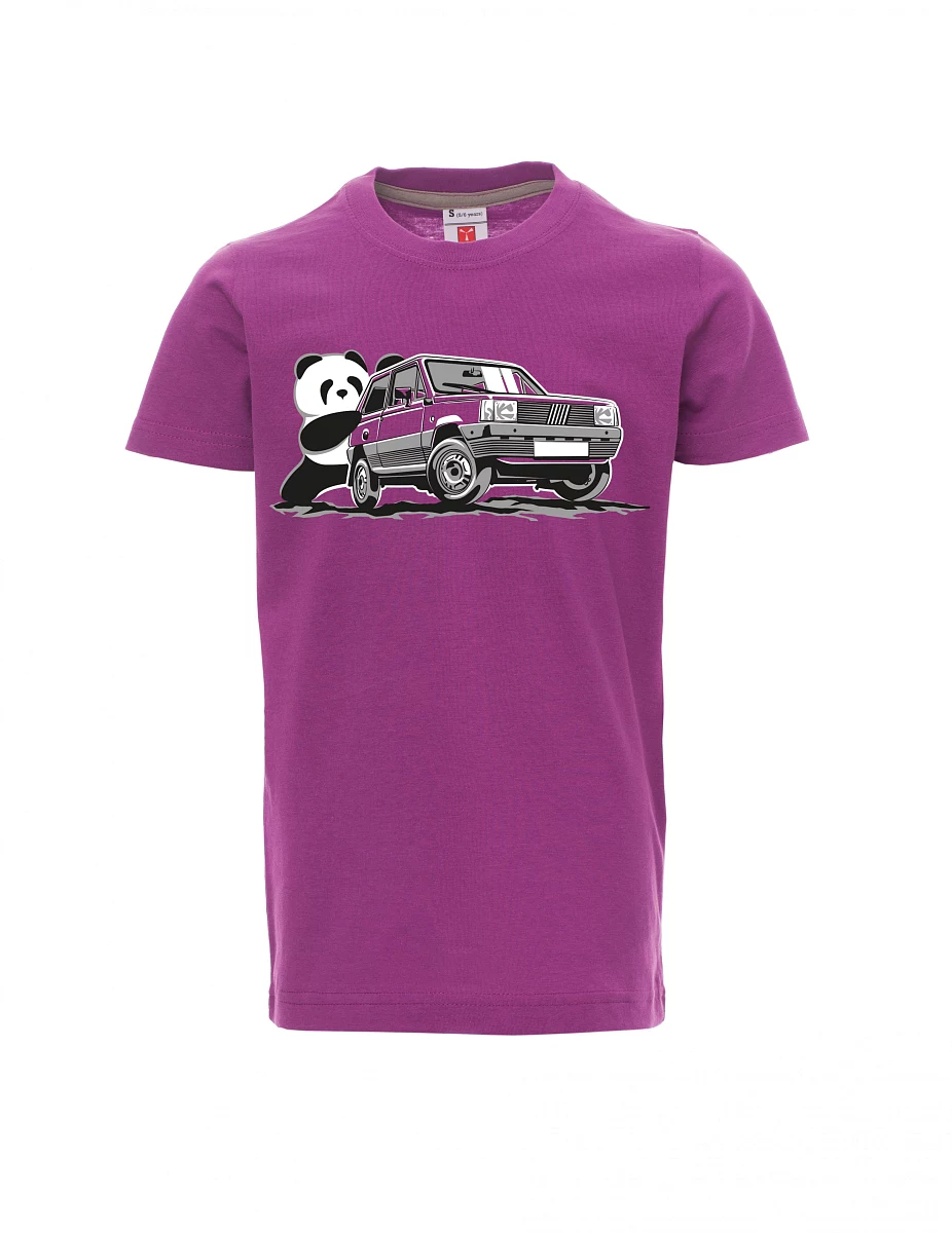 Violett Kinder T-Shirt Der italienische Veteran F Panda