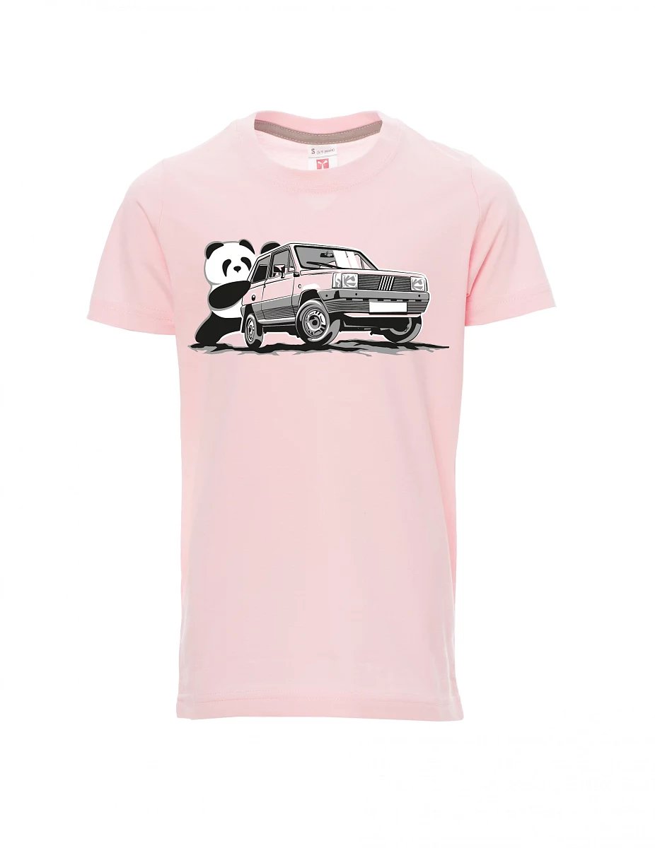 Hell-Pink Kinder T-Shirt Der italienische Veteran F Panda