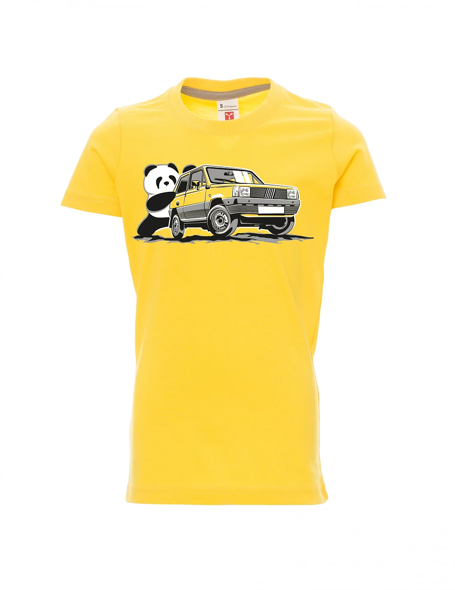 Gelbes Kinder T-Shirt Der italienische Veteran F Panda