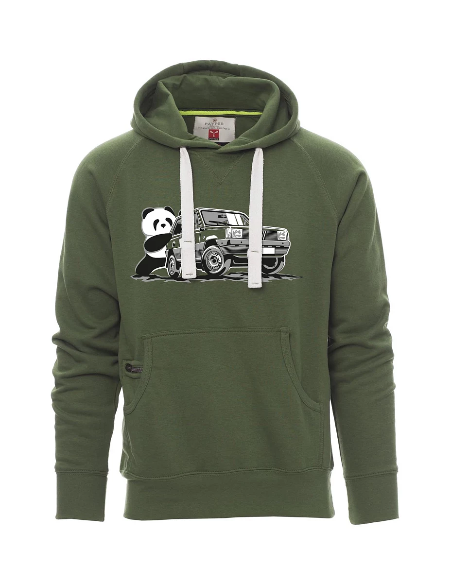 Dunkelgrünes Sweatshirt für Männer Der italienische Veteran F Panda
