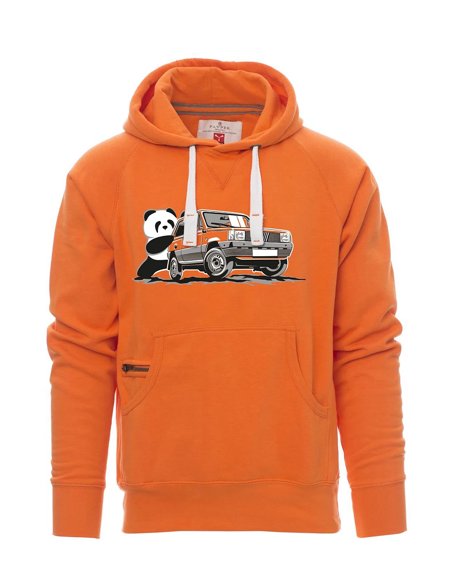 Orange Sweatshirt für Männer Der italienische Veteran F Panda