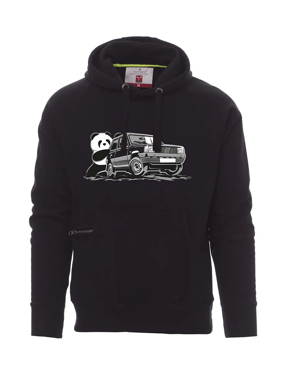 Schwarzes Sweatshirt für Männer Der italienische Veteran F Panda
