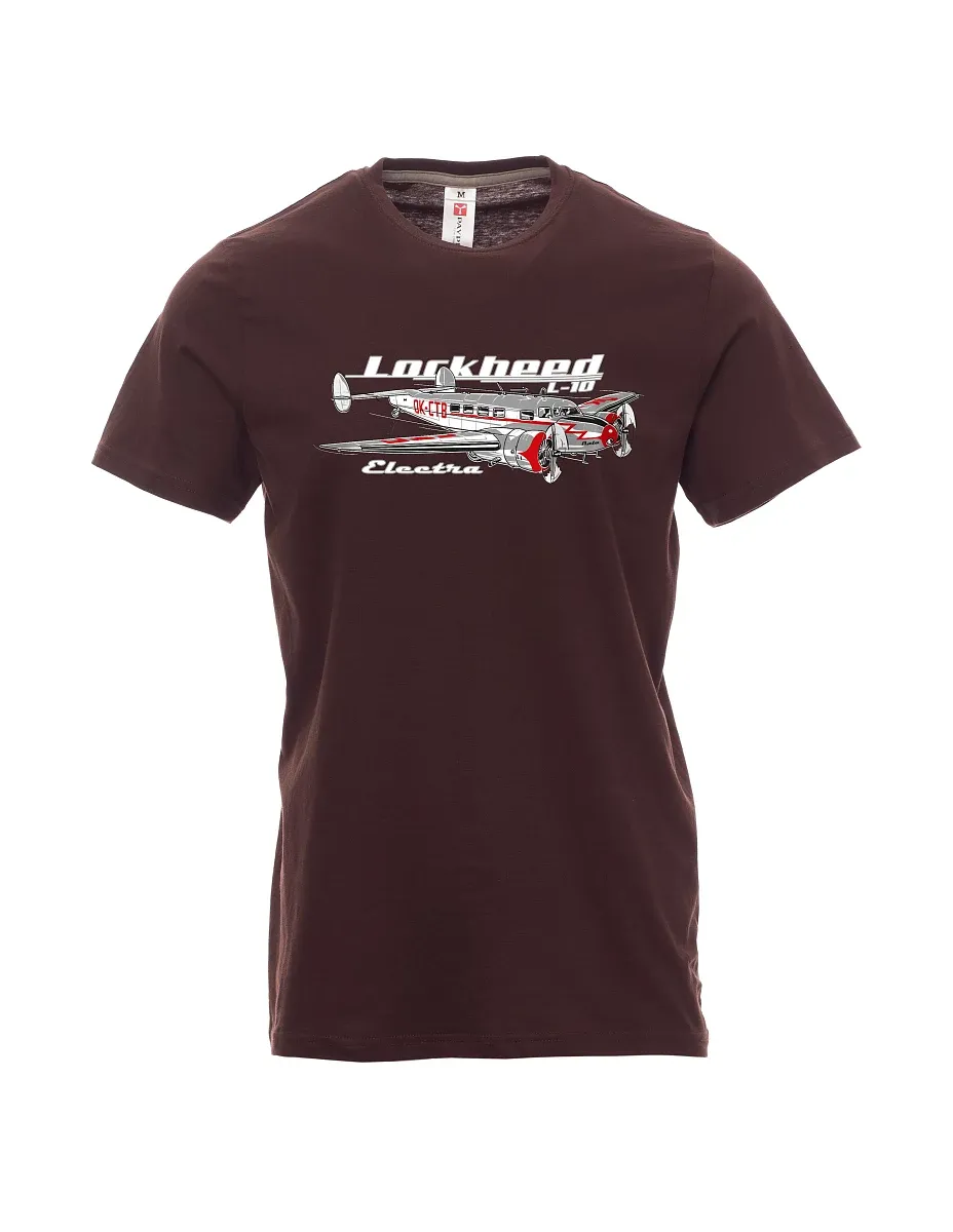 Dunkelbraun T-Shirt für Männer Lockheed L-10