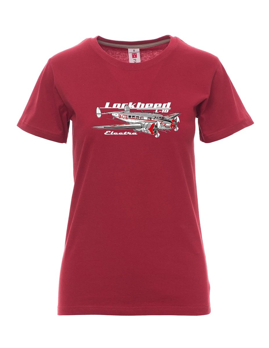 Bordeaux T-Shirt für Damen Lockheed L-10