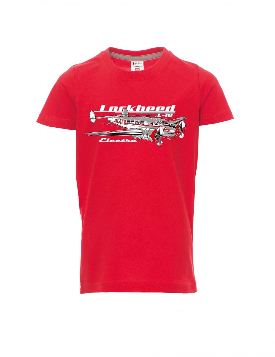 Rotes Kinder T-Shirt Lockheed L-10