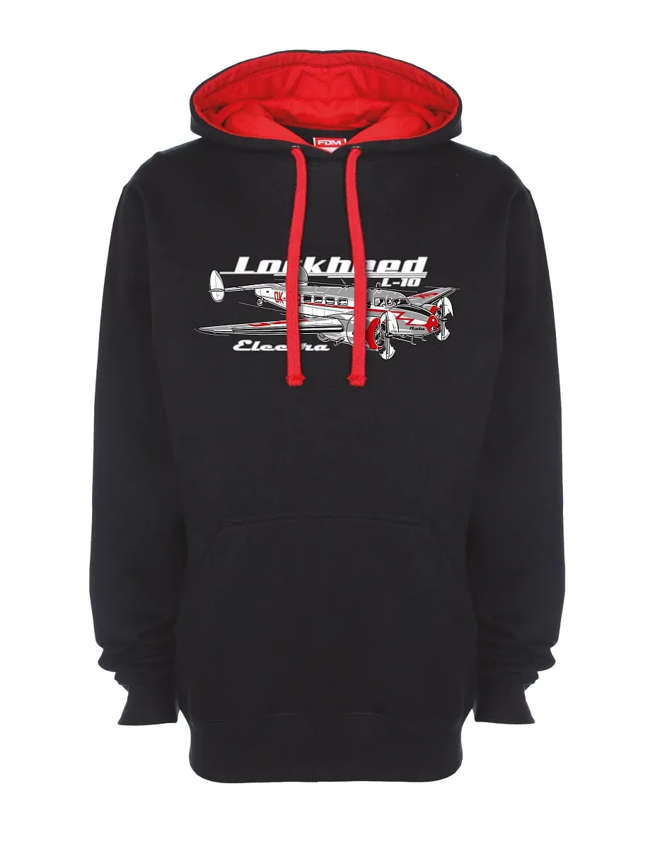 Rot-schwarzes Sweatshirt Lockheed L-10
